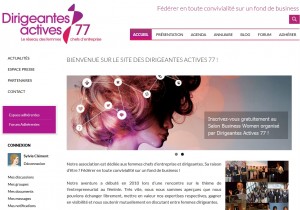 La page d'accueil du nouveau site DA 77